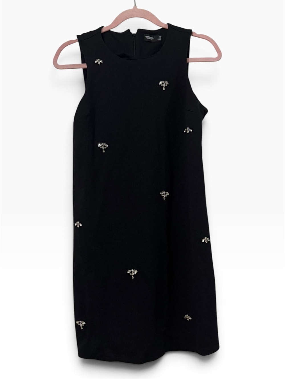 Simply Vera Vera Wang Black Embellished Sleeveless Dress XS